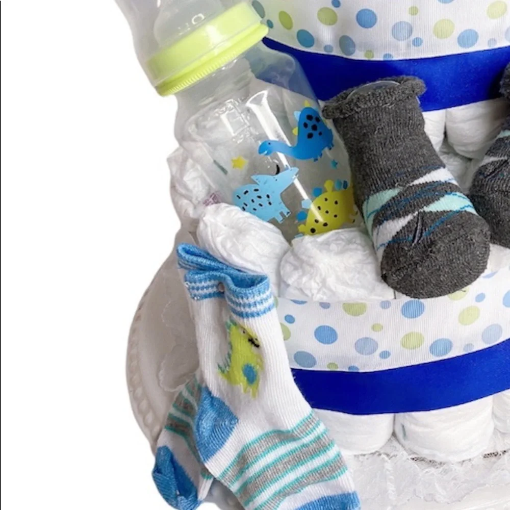 Dinosaur Diaper Cake, Baby shower gift